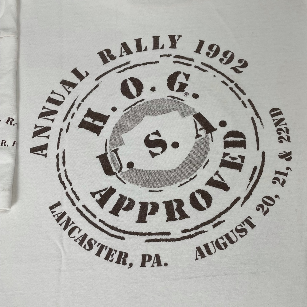 Vintage 1992 Harley-Davidson HOG Rally short sleeve tee shirt - Picture 4 of 14